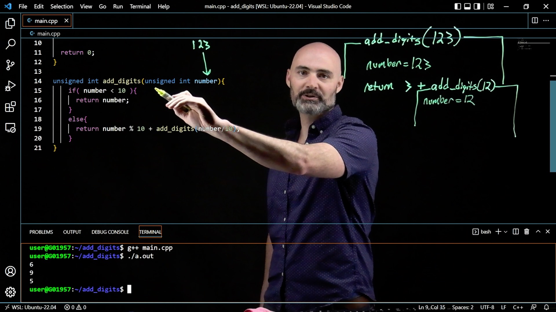 CodeVid recording integrating lightboard and screen sharing